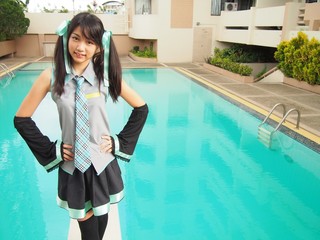 Pretty cosplay girl