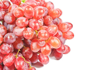 Isolated red grapes