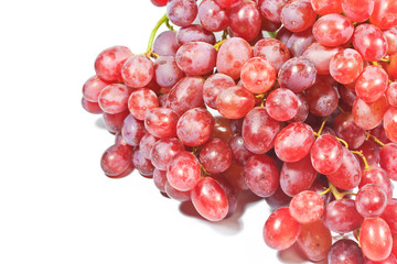 Isolated red grapes