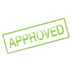 approved rubber stamp green