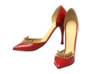Women's red shoes