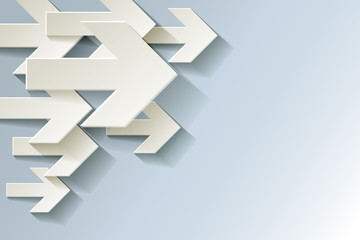 Pfeil Weiter Ecke Hintergrund Weiß Papier Kalt Frost