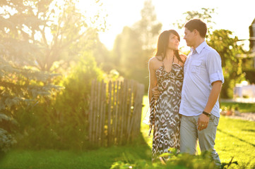 Young couple loving each other