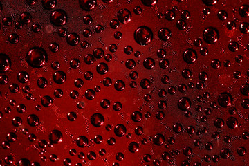 Drops of water on glass