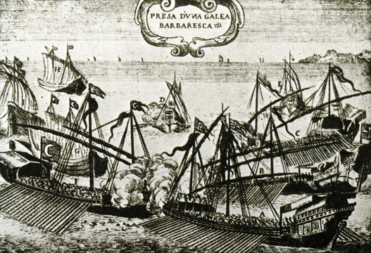 Knights of Malta attacking turkish galley