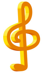 Obraz premium Treble clef