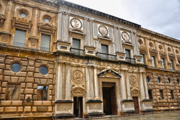 Fototapeta premium Palacio de Carlos V, Pedro Machuca, Alhambra de Granada