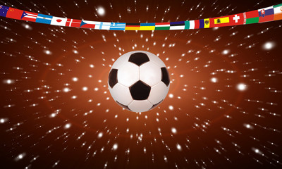 soccer ball with the stars