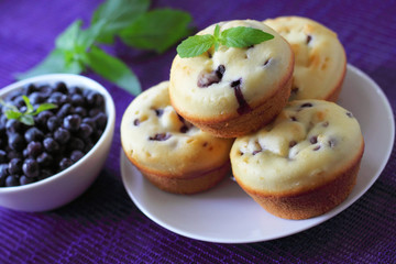Muffins with blueberries