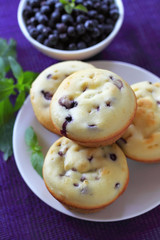 Muffins with blueberries