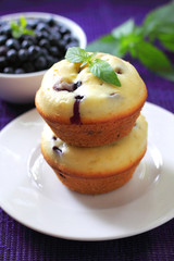 Muffins with blueberries