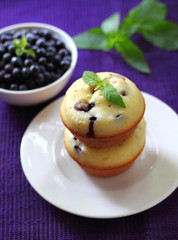 Muffins with blueberries