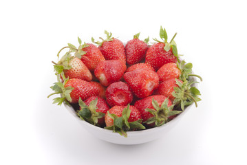 Plate with strawberries