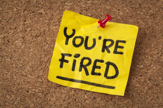 you are fired note