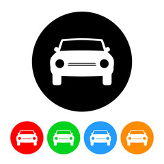 Fototapeta na wymiar Car Icon Vector with Four Color Variations