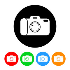 Camera Icon with Color Variations