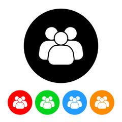 Business Team Icon with Color Variations