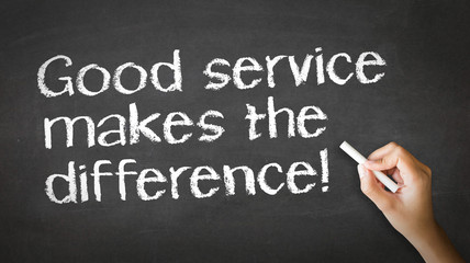 Good Service makes the difference Chalk Illustration