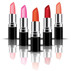 vector colorful lipstick perspactive