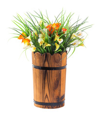 Bouquet of calla lily and grass