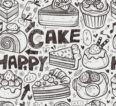 Seamless Cake Pattern