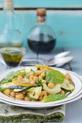chickpeas and zucchini salad.