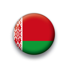 Vector flag button series Belarus