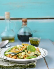 chickpeas and zucchini salad.