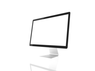 Bildschirm seitlich mit Spiegelung