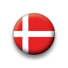 Obraz premium Vector flag button series Denmark