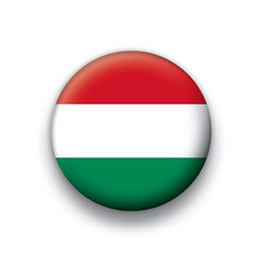 Vector flag button series Hungary