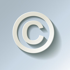 Copyright SYMBOL Papier Blau Kalt Frost