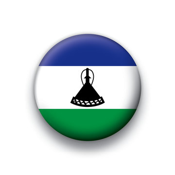 recommend clip art: Vector flag button series Lesotho