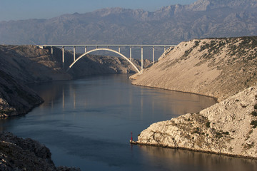 Maslenica bridge on highway A1, Croatia