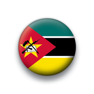 recommend clip art: Vector flag button series Mozambique