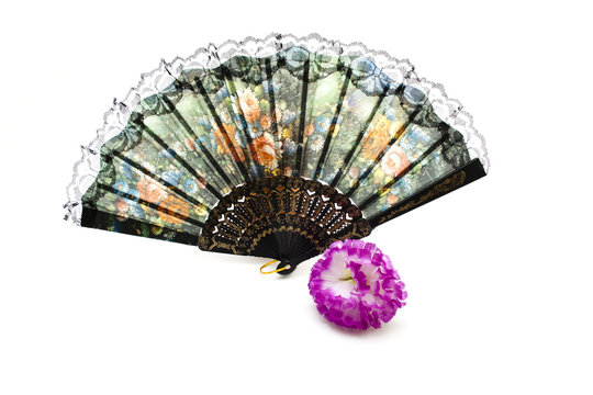 Fecher mit Bl&uuml;te auf wei&szlig;em hintergrund