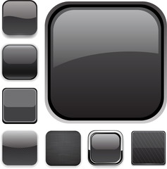 Square black app icons.