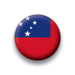 Vector flag button series Samoa