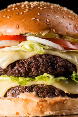 big burger close up
