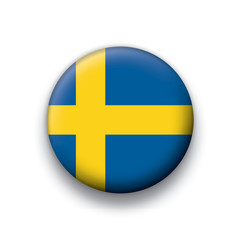 Fototapeta premium Vector flag button series Sweden