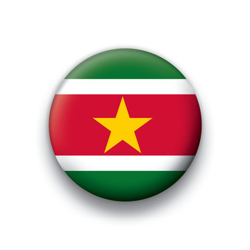 recommend clip art: Vector flag button series Suriname