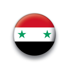 Vector flag button series Syria