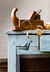 old wooden plane