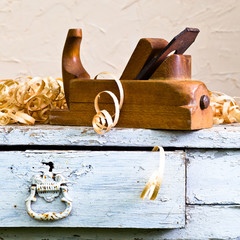 old wooden plane