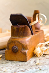 old wooden plane