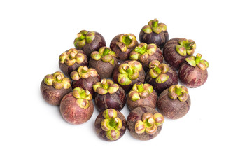 mangosteen thai fruit isolated on white
