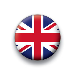 Vector flag button series United Kingdom