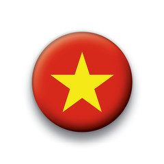 Vector flag button series Vietnam