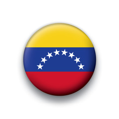 Obraz premium Vector flag button series Venezuela