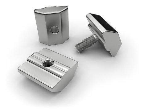 Aluminum profile accessories (t-nuts, t-bolts)